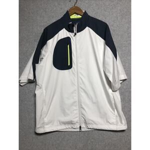 Zero Restriction Tour Series Bolt Half Sleeve Wind Jacket Golf Men’s Large White